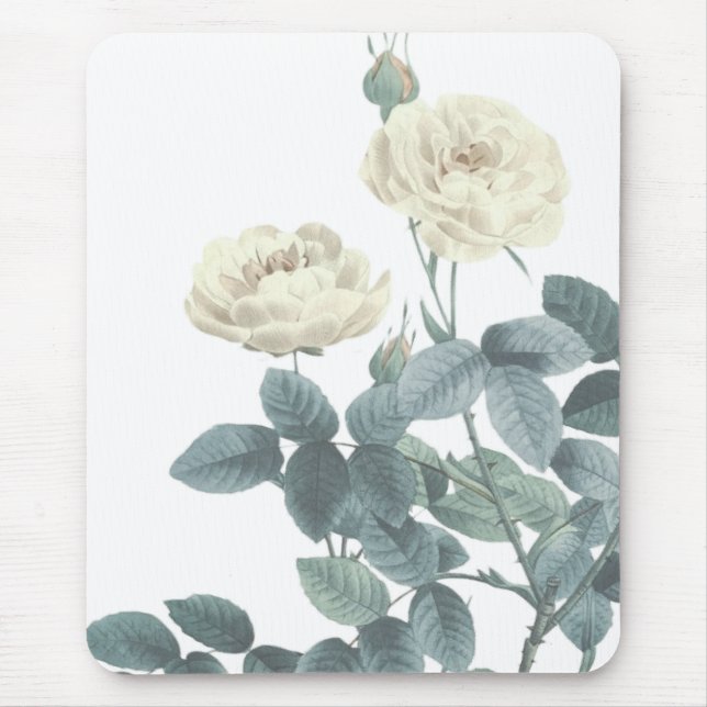 Blooming Roses Summer Floral Botanical Mouse Pad (Front)