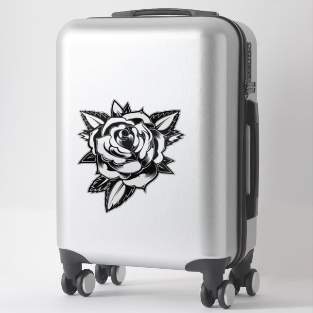 Blooming Self-Expression: Rose Tattoo (Suitcase)