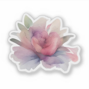 Blooming Serenity: Abstract Watercolor Flower