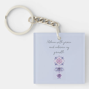 Blooming Serenity Mandala Acrylic Key Chain