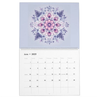 Blooming Serenity Mandala Calendar
