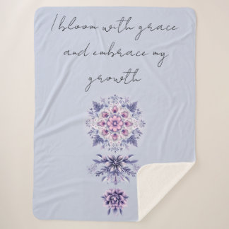 Blooming Serenity Mandala Sherpa Blanket