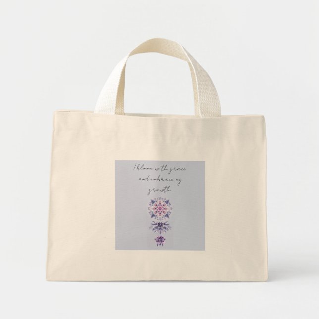 Blooming Serenity Mandala Tote Bag (Front)