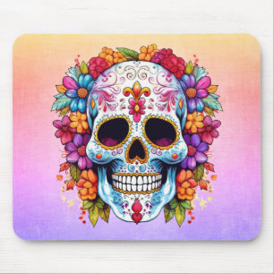 Blooming Skull Mouse Pad