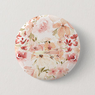 Blooming Spring Flowers 6 Cm Round Badge