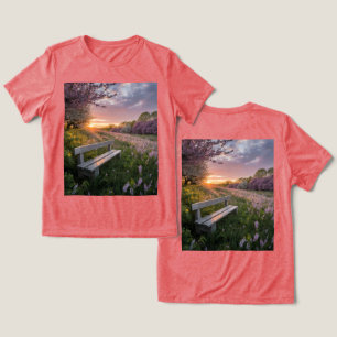 Blooming Spring Sunset T-Shirt Tri-Blend Shirt
