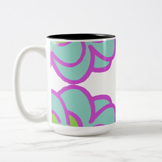 Blooming Succulents Coffee Mug (Left)
