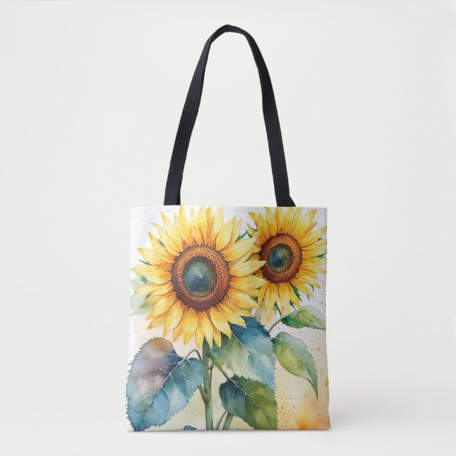 Blooming Sunshine Canvas Tote Bag (Front)