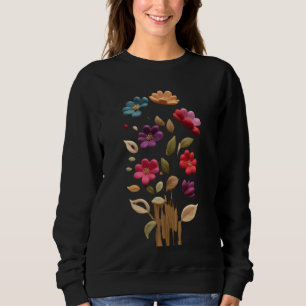 Blooming Through Silence Soft Petals, Liquid Roots Sweatshirt