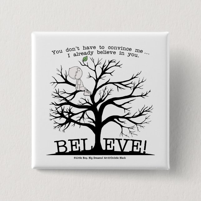 Blooming Tree 15 Cm Square Badge (Front)