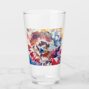 Blooming tree abstract red white blue yellow Bloom Glass