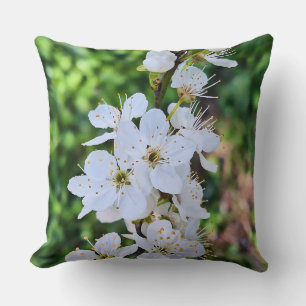 Blooming Tree in Spring Romania – Blossom Photogra Cushion