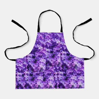 "Blooming Violet: Purple Flower Apron" Apron