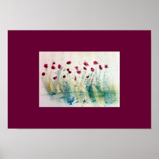 Blooming Watercolor Spatter Poster