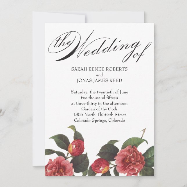 Blooming Wedding Invitation (Front)