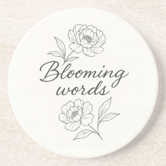 Blooming Words Floral Coaster