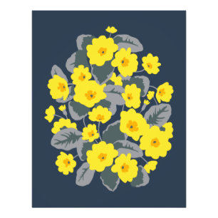 Blooming yellow primrose photo print