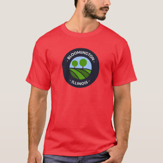 Bloomington Illinois Hills and Trees Oversized T-Shirt
