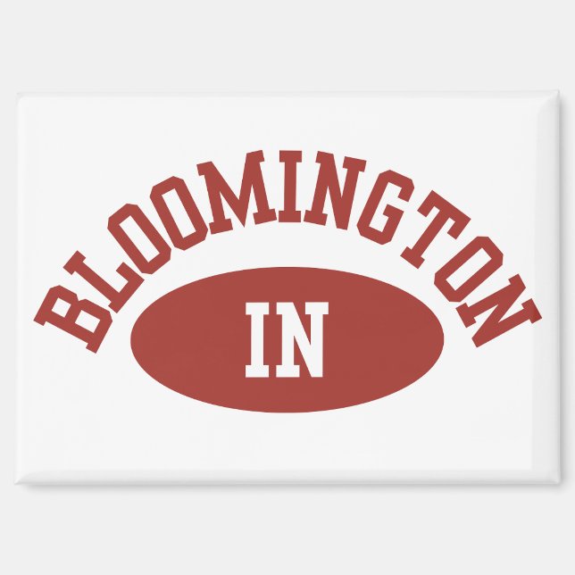 Bloomington Indiana Fridge Magnet College Gift (Front)