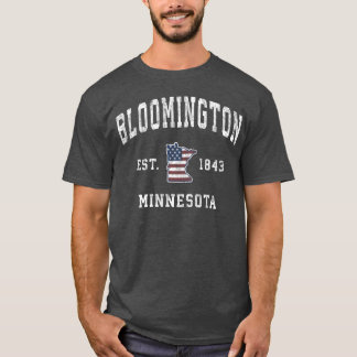 Bloomington Minnesota Mn American Flag Sports gift T-Shirt