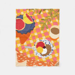 Blooms and Brunch Fleece Blanket