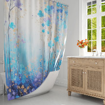 Blooms & Bliss: Watercolor Dream Shower Curtain