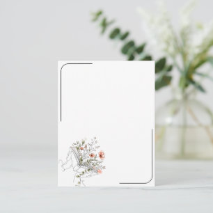 Blooms Book Botanical Line Art Card