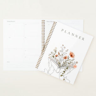 Blooms Book Botanical Line Art Planner