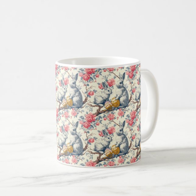Blooms & Bunnies Cups: Bunny Wonderland Coffee Mug (Front Right)