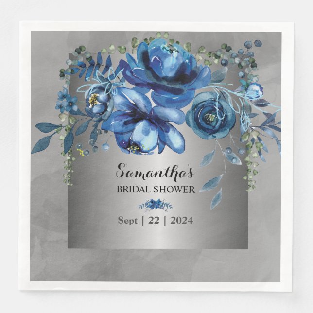 Blooms Eternal: Wedding Napkins (Front)