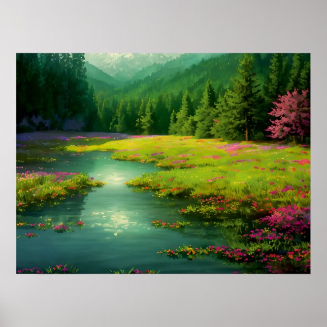 Blooms in the Glade: Forest Delight Poster (Front)