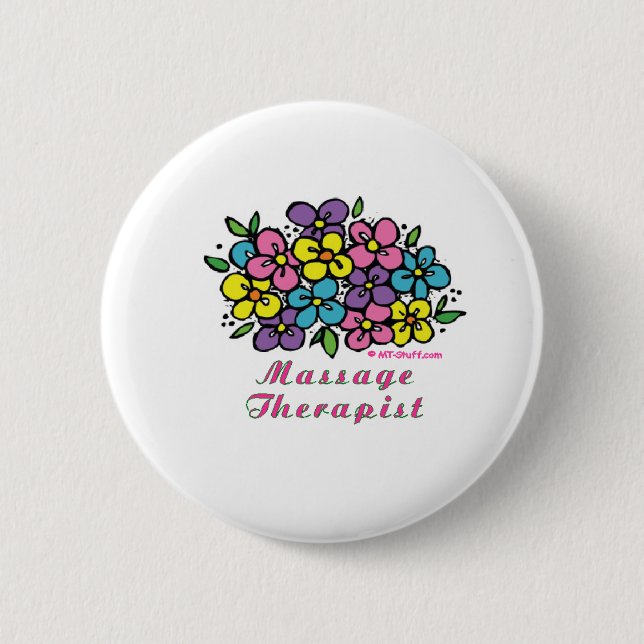 Blooms M Therapist 6 Cm Round Badge (Front)