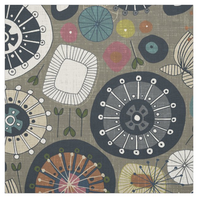 blooms moss fabric (Swatch)