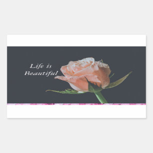 "Blooms of Beauty:A rose inspired design " Rectangular Sticker