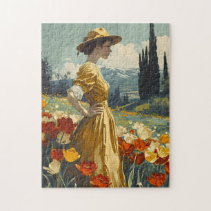 Blooms of Grace: Vintage Tulip Beauty Jigsaw Puzzle