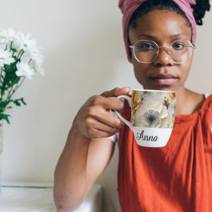 Blooms of Inspiration: Personalised Latte Mug