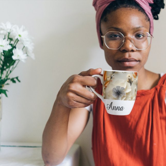 Blooms of Inspiration: Personalised Latte Mug (Creator Uploaded)