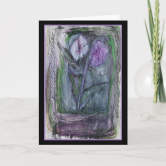 Blooms of Lavender - Original Art Greeting Card