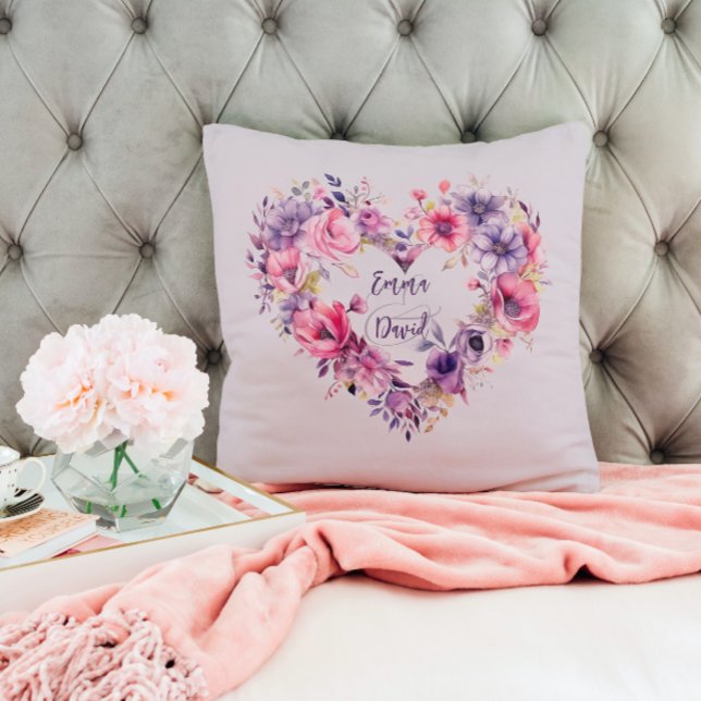 Blooms of Love | Custom Names | Valentine's Day Cushion (Creator Uploaded)