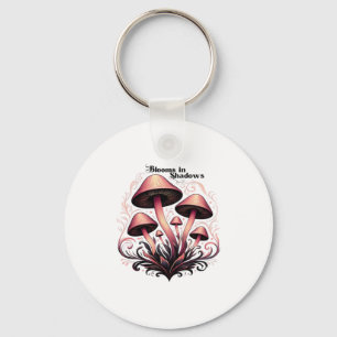 Blooms Shadows - Whimsigoth Mushroom Art Pastel Go Key Ring