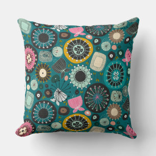 BLOOMS teal Cushion