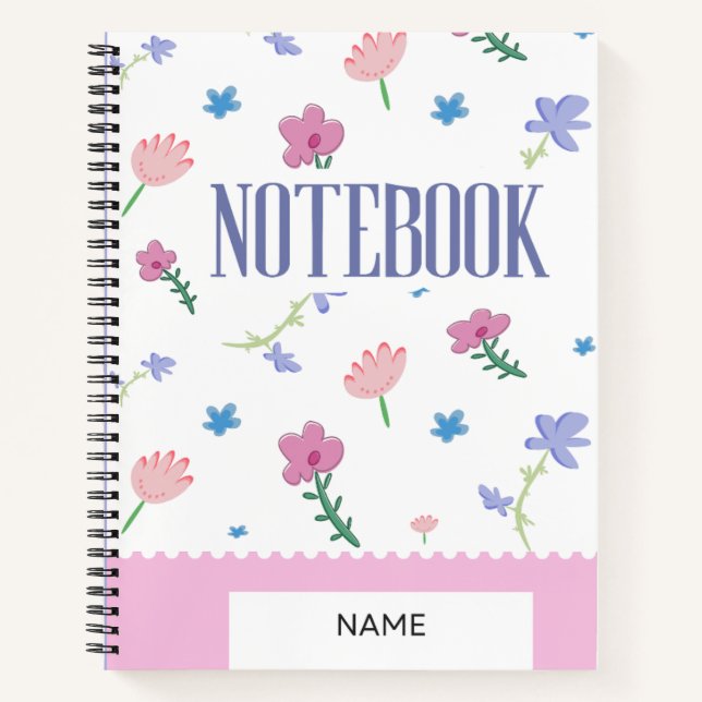 Bloomy Pastel Notebook Cover (Front)