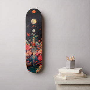 Bloomy space skateboard