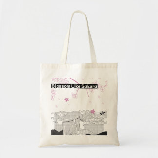 Bloosm Like Sakura Illustraion tote bag