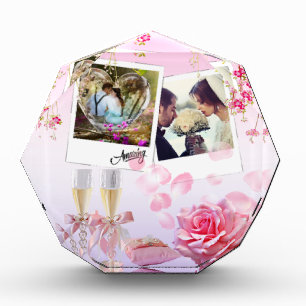 Bloque para fotos personalizado con rosas photo block