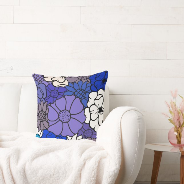 Blossms In Twilight Throw Pillow (Couch)