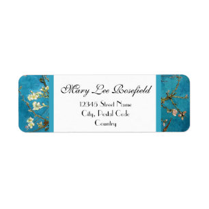 Blossom Almond Tree,  Vincent van Gogh. Return Address Label