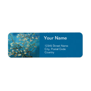 Blossom Almond Tree,  Vincent van Gogh. Return Address Label