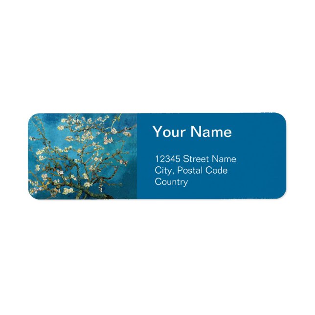 Blossom Almond Tree,  Vincent van Gogh. Return Address Label (Front)