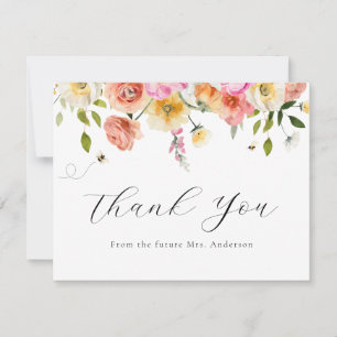Blossom and Honey Thank You Note Card